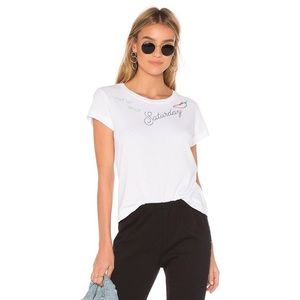 WILDFOX Saturday No9 Tee, Hot n Spicy Embroidery